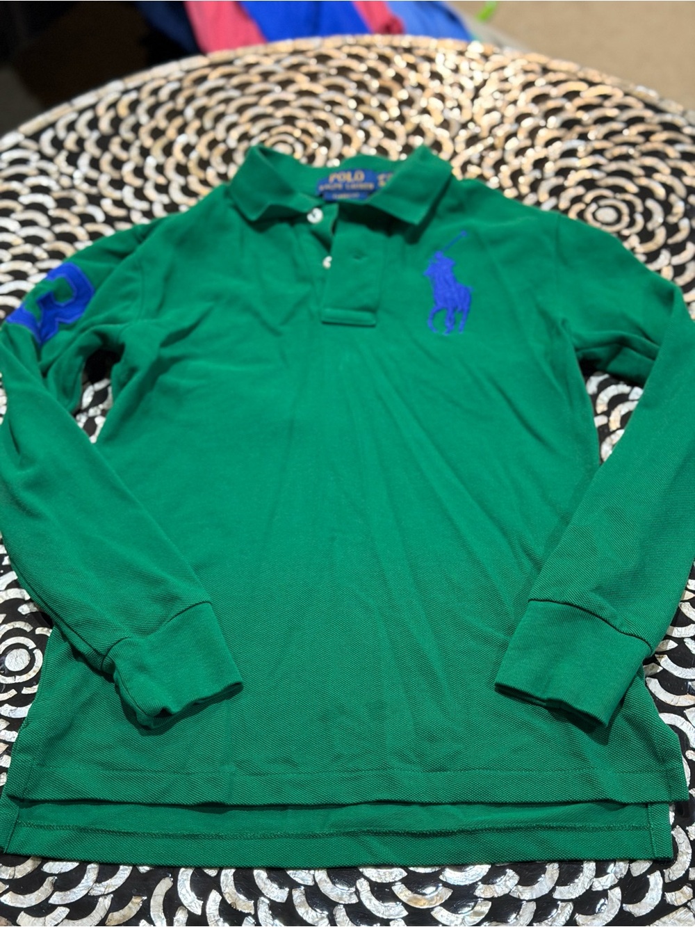 Polo by Ralph Lauren Big Pony Green Long-Sleeve Polo